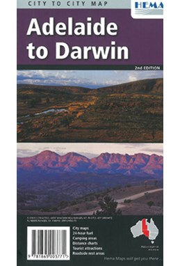Adelaide to Darwin City to City Map