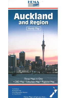 Auckland and Region*, Hema Handy Map forskellige målestoksforhold