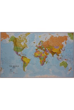 The World: Political laminated (195 x120 cm)