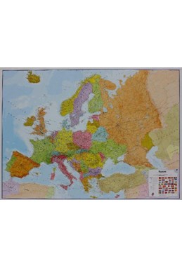 Europe - Europa political wall map laminated