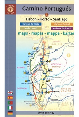 Camino Portugues: Lisbon - Porto - Santiago : Camino Central, Camino de la Costa, Espiritual Maps (12th ed. 2023)