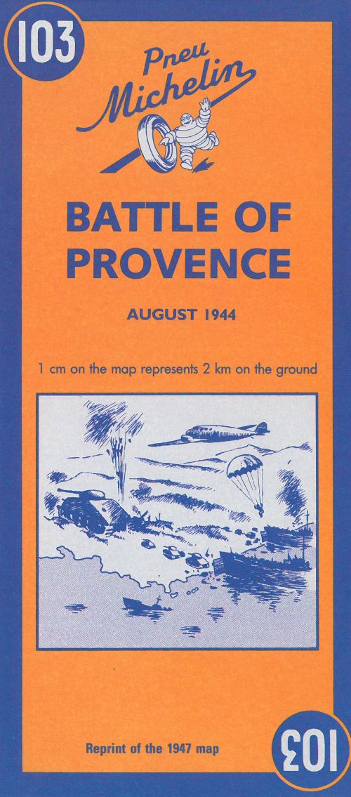 Battle of Provence / Bataille De Provende 1947, Michelin Map 103