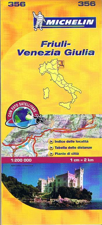 Italy blad 356: Friuli Venezia Giulia 1:200.000