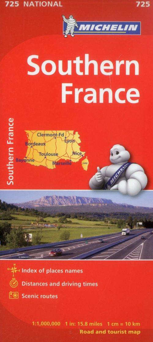 Southern France, Michelin National Map 725
