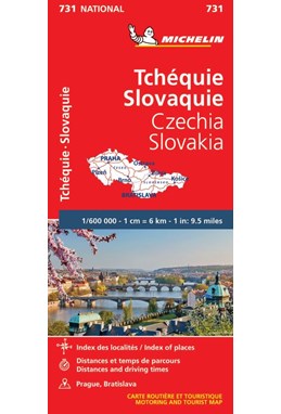 Czech Republic, Slovak Republic, Michelin National Map 731