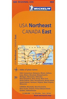 Michelin USA blad 583: Northeastern USA & Eastern Canada