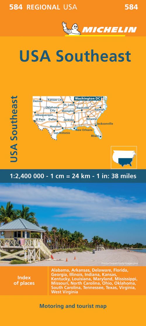 Michelin USA blad 584: Southeastern USA