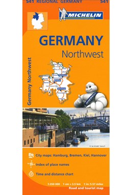 Michelin Germany Blad 541: Germany Northwest 1:350.000