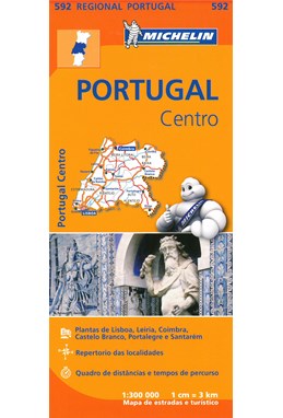Michelin Portugal Blad 592: Portugal Centre 1:300.000