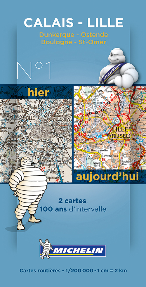 Michelin France Centenary Map 01: Calais - Lille : Donkerque - Ostende, Boulogne - St-Omer