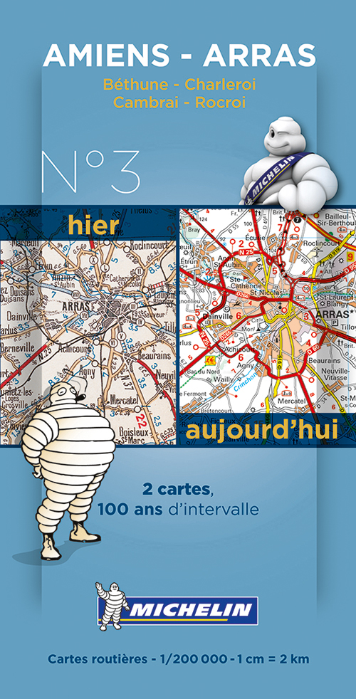 Michelin France Centenary Map 03: Amiens - Arras : Bethune - Charleroi, Cambrai - Rocroi