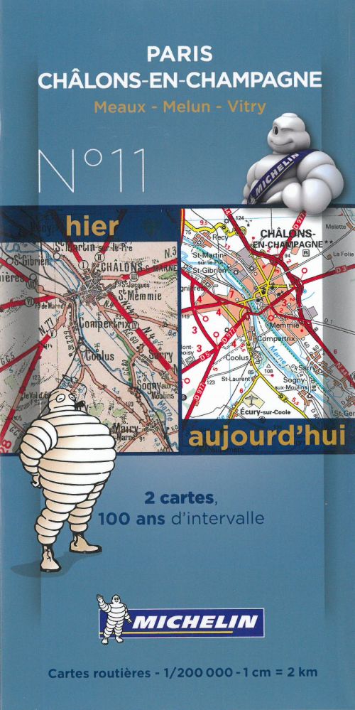 Michelin France Centenary Map 11: Paris - Châlons-en-Champagne : Meaux - Melun - Vitry