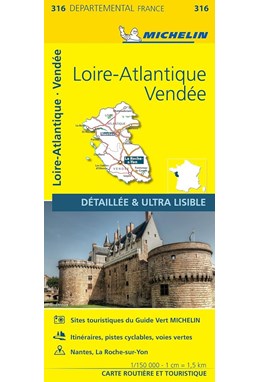 France blad 316: Loire Atlantique, Vendée 1:150.000