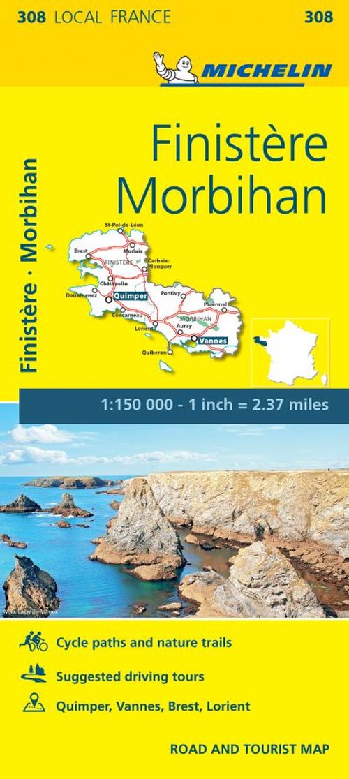 France blad 308: Finistere, Moribihan 1:150.000