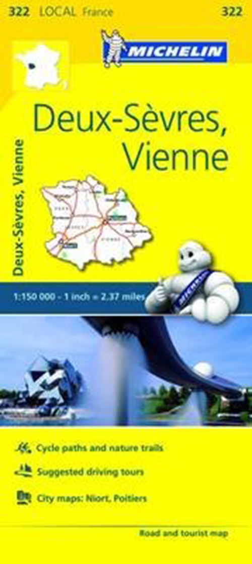 France blad 322: Deux Sevres, Vienne 1:150.000