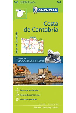 Michelin Spain Zoom Blad 143: Costa de Cantabria