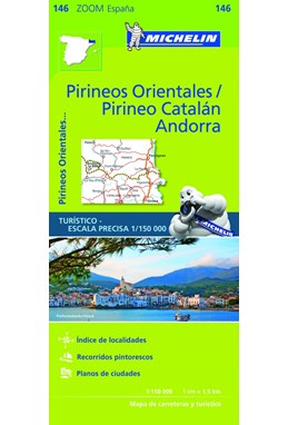 Michelin Spain Zoom Blad 146*: Pirineos Orientales, Pirineo Catalán, Andorra