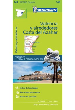 Michelin Spain Zoom Blad 149: Valencia y alrededores, Costa del Azahar