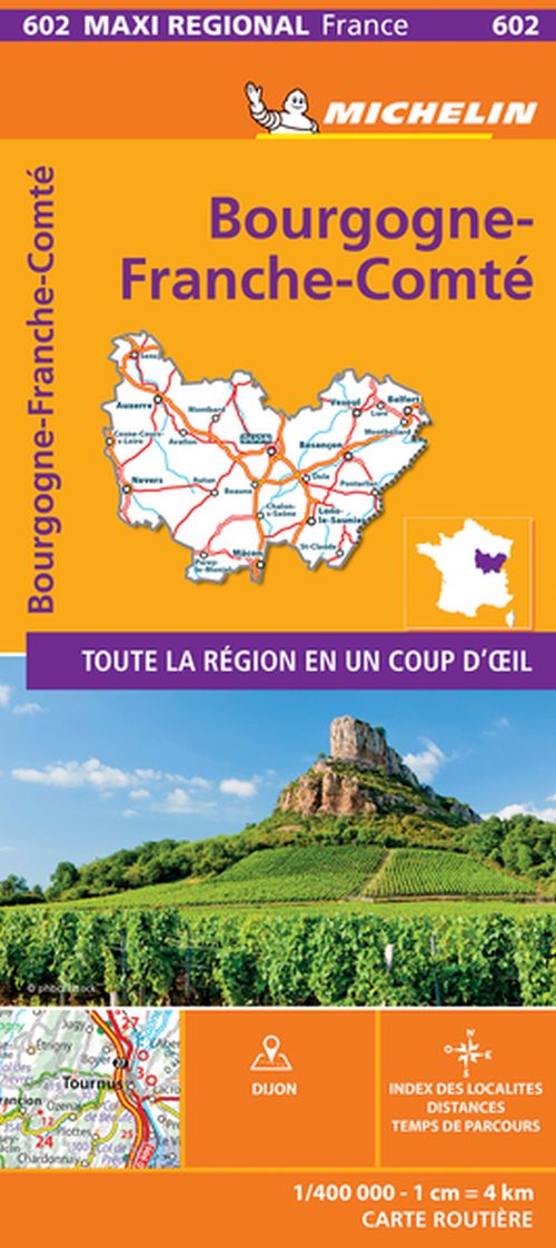 Bourgogne Franche Comte*, Michelin Maxi Regional Map 602
