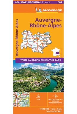Auvergne Rhone Alpes, Michelin Maxi Regional Map 604