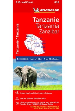Tanzania & Zanzibar, Michelin National Map 810