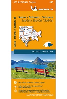 Michelin Schweiz Blad 553: Switzerland Southeast: St.Moritz, Lugano