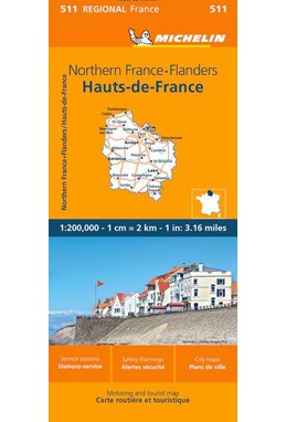 Michelin France blad 511: Northern France - Flanders / Hauts-de-France