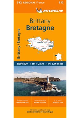 Michelin France blad 512:  Brittany / Bretagne