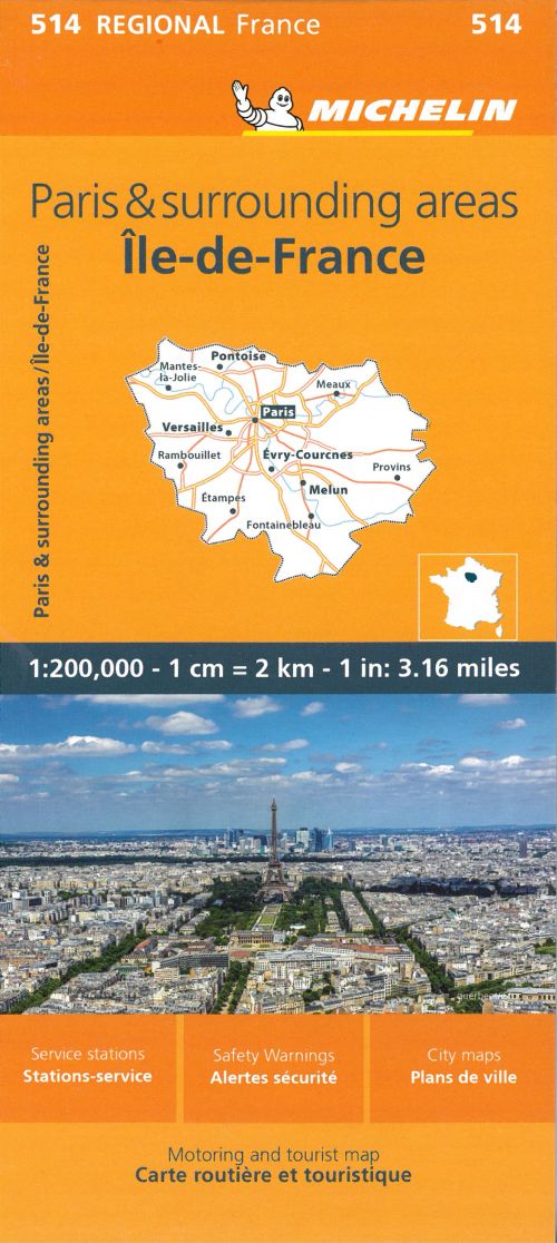 Michelin France blad 514: Paris & Surrounding Areas / Ile de France
