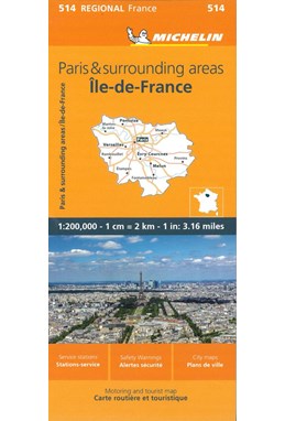 Michelin France blad 514: Paris & Surrounding Areas / Ile de France