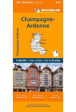 Michelin France blad 515: Champagne - Ardennes