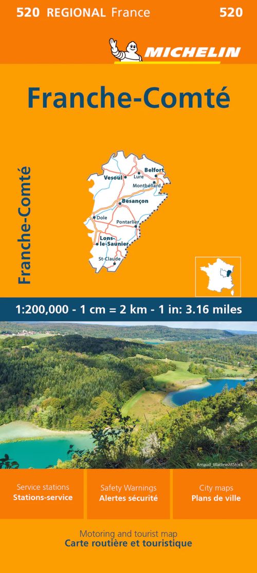 Michelin France blad 520: Franche-Comté