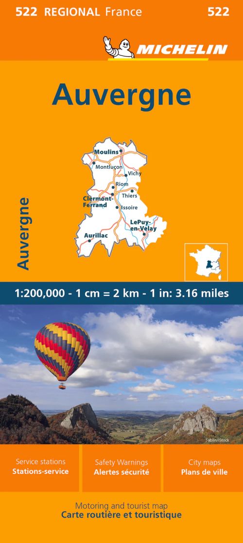 Michelin France blad 522: Auvergne Limousin