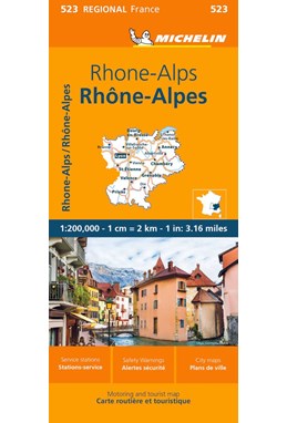 Michelin France blad 523: Rhone-Alpes / Rhone-Alps