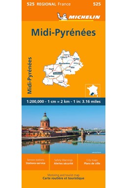 Michelin France blad 525: Midi-Pyrénées
