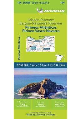 Michelin Spain Zoom Blad 144: Pirineos Atlanticos - Pirineo Vasco-Navarro