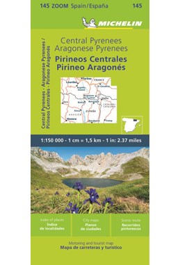 Michelin Spain Zoom Blad 145: Pirineos Centrales - Pirineo Aragonés