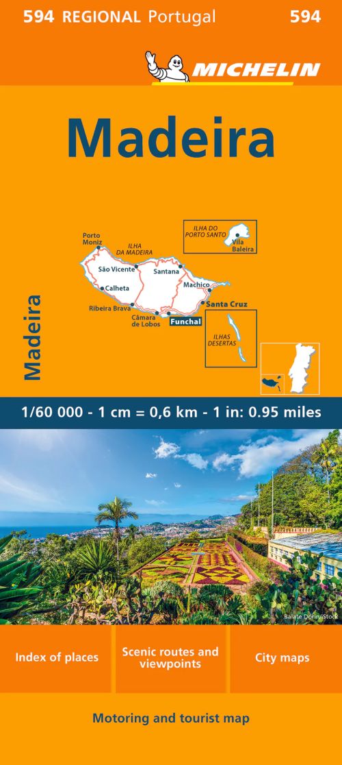 Michelin Portugal Blad 594: Madeira, Michelin Regional Map