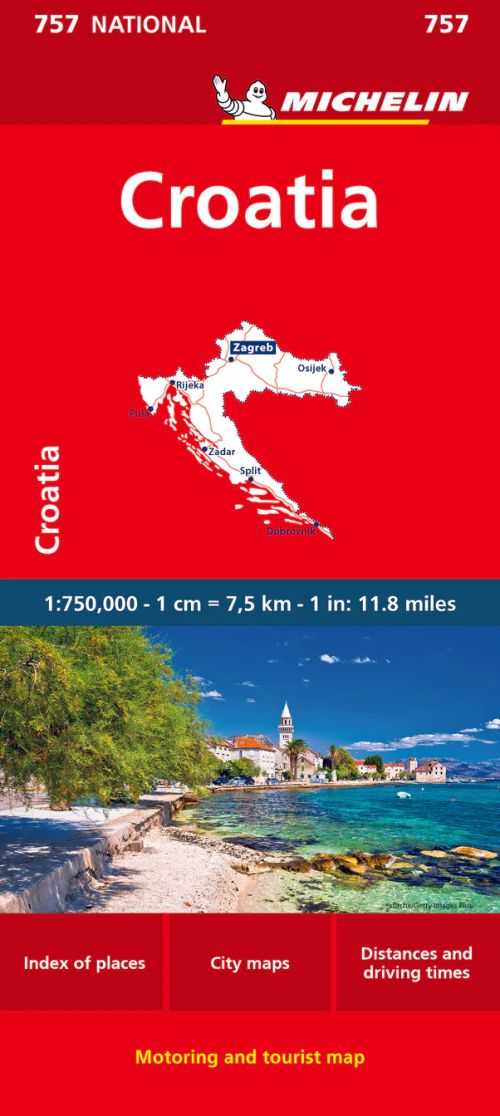 Croatia, Michelin National Map 757