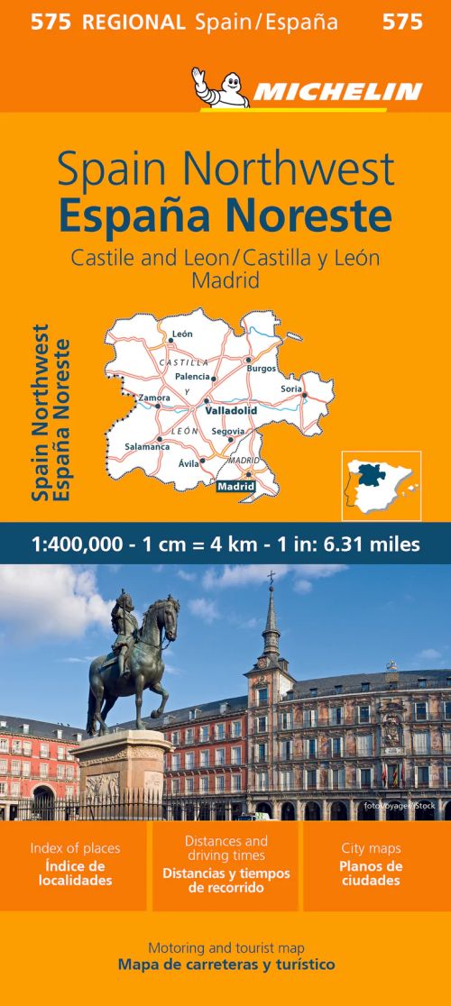 Michelin Spain Blad 575: North Spain: Castilla y Leon, Madrid