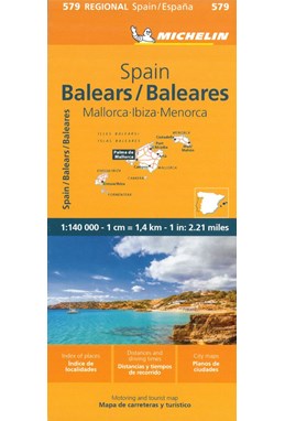Michelin Spain Blad 579: Baleares: Mallorca, Menorca, Ibiza