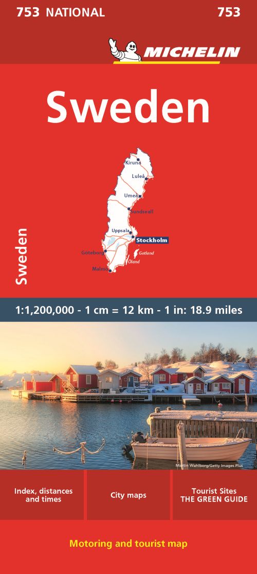 Sweden, Michelin National Map 753