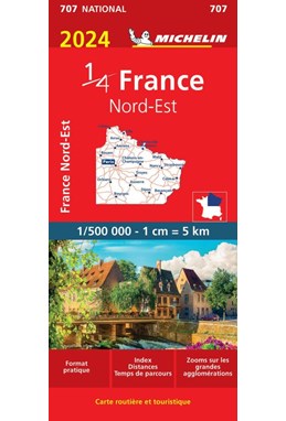 France Northeast 2024, Michelin National Map 707