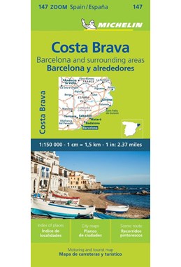 Michelin Spain Zoom Blad 147: Barcelona y alrededores, Costa Brava