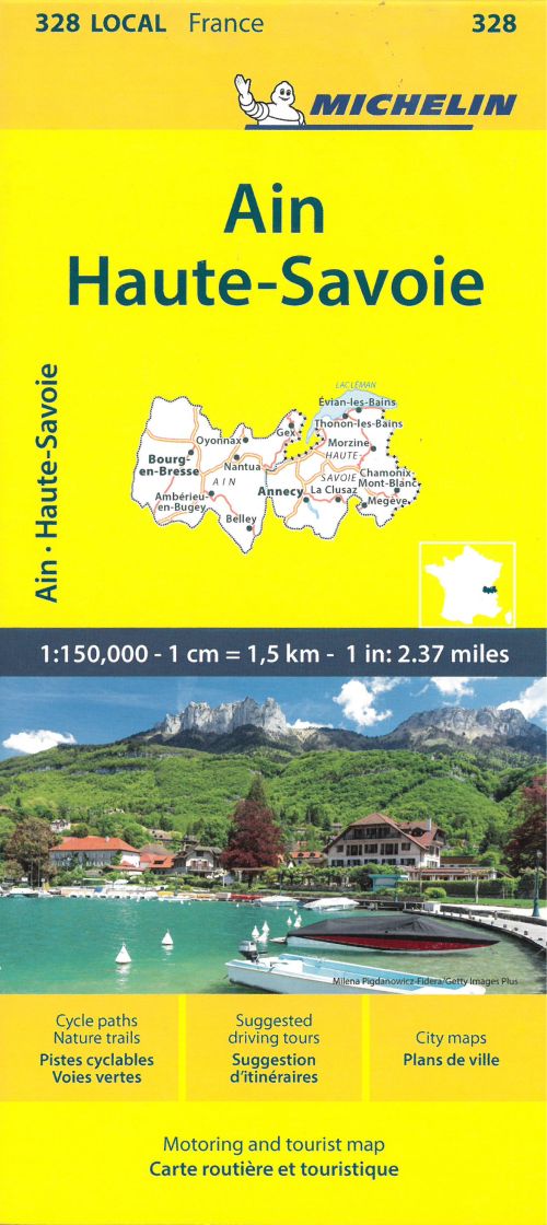 France blad 328: Ain, Haute Savoie 1:150.000