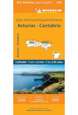 Michelin Spain Blad 572: Northwest Spain: Asturias, Cantabria