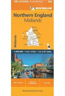 Michelin Great Britain Blad 502: Northern England, The Midlands