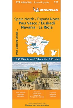 Michelin Spain Blad 573: North Centre, Pais Vasco/Euskadi, Navarra, Rioja