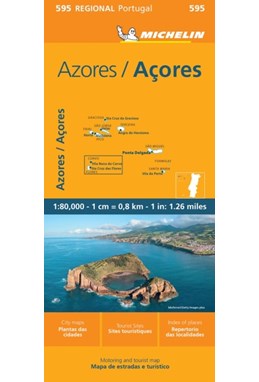 Michelin Portugal Blad 595: Azores, Michelin Regional Map