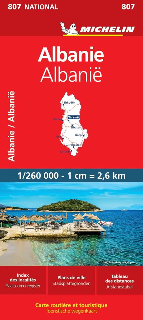 Albania, Michelin National Map 807